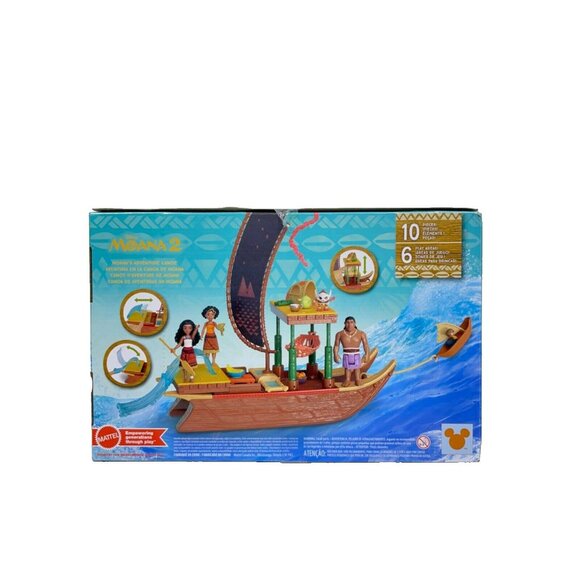 Disney Moana 2 Moana’s Adventure Canoe Playset 10 Piece Set - Picture 5 of 15